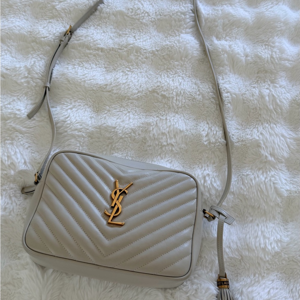 Saint Laurent Ivory Quilted Crossbody Bag - Picture 7 of 11